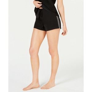 INC Satin Tuxedo Stripe Pajama Shorts,Size: Large